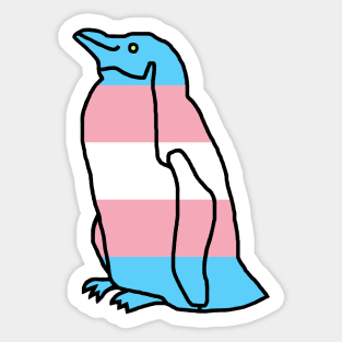 Transgender Pride Flag Penguin Sticker